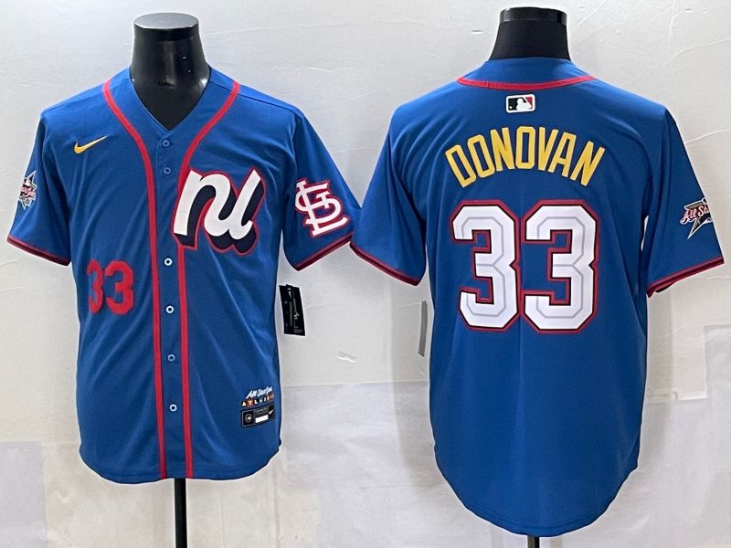 Men 2025 St.Louis Cardinals #33 Donovan Blue All star Nike MLB Jersey style 01->st.louis cardinals->MLB Jersey